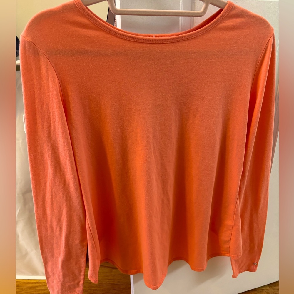 Fabletics Peach 🍑 Orange Long Sleeve Top Size:Small